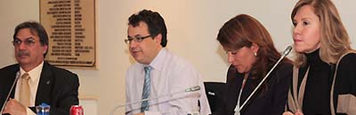 Ministro de la Protección Social, Mauricio Santa María Salamanca con las Comisiones Séptimas
