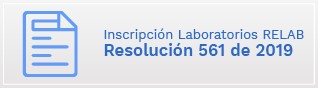 Inscripción de laboratorios del RELAB, Resolución 561 del 2019
